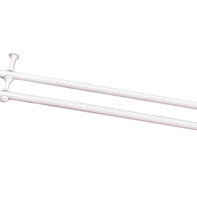 Kit Varão Duplo Para Cortina 3,00m Vilela Pintura Epóxi 100% Ferro - Branco