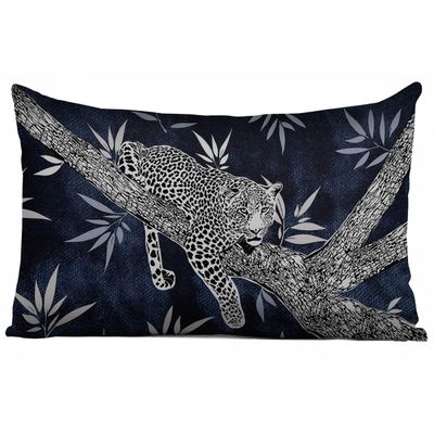 Capas de Almofada Luxuosas Estampadas com Tema Azul, Decorativas e Lombares - Vargottam 50,8 Cm × 30,48 Cm / Azul