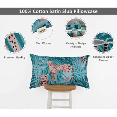 Capa de Almofada Decorativa Impressa Tema Azul - Vargottam 30,48 Cm × 50,8 Cm – Retangular / Azul
