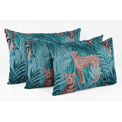 Capa de Almofada Decorativa Impressa Tema Azul - Vargottam 30,48 Cm × 50,8 Cm – Retangular / Azul
