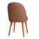 Kit 06 Cadeiras Poltrona De Jantar Estofada Luna Boucle Pés Palito Castanho - Pallazio Cor Terracota