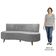 Sofá 2 Lugares Para Sala Living 135cm Pés Palito Korah K04 Veludo Cinza - Mpozenato