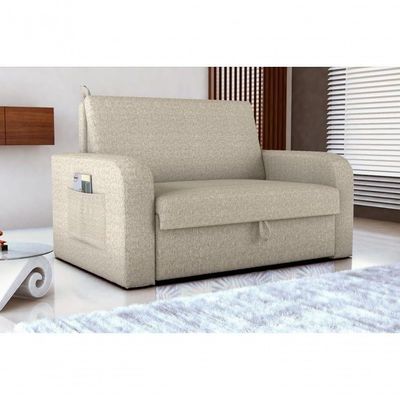 Sofá Cama Daiane 2 Lugares Com Baú Boucle Millenium Matrix