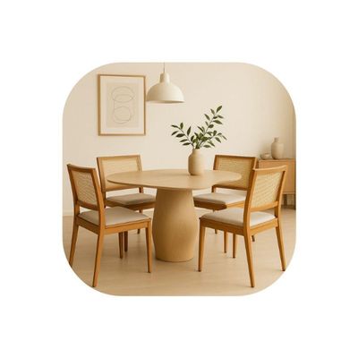 Mesa Cone De Jantar Vucan Em Freijo 140x120cm