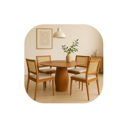 Mesa Cone De Jantar Vucan Em Freijo 140x120cm