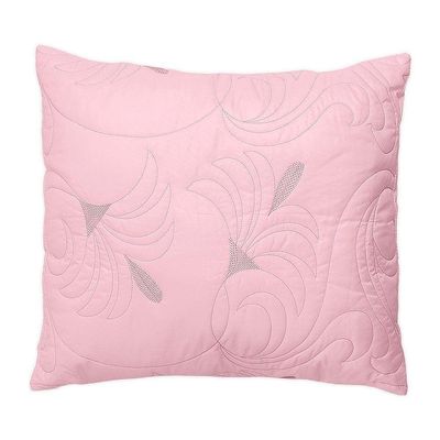 Capa De Almofada Decorativa Melody Bordada 1 Peça 100% Poliéster - Rosé