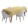 Toalha de Mesa Interna/Externa Impermeável para Pátio - Capa de Mesa Primavera/Verão para Jardim, Churrasco e Piquenique - Vargottam 147,32 Cm × 304,8 Cm / Amarelo