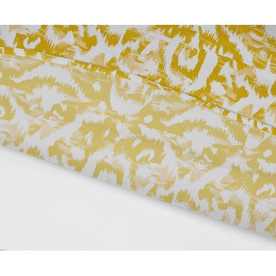 Toalha de Mesa Interna/Externa Impermeável para Pátio - Capa de Mesa Primavera/Verão para Jardim, Churrasco e Piquenique - Vargottam 147,32 Cm × 304,8 Cm – Com Furo Para Guarda-Sol / Amarelo