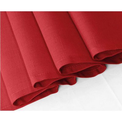 Caminho de Mesa com Babado em Tecido Slub de Algodão Cor Pêssego para Decoração de Casa e Mesa - Vargottam 35,56 Cm (L) × 335,28 Cm (C) / Laranja