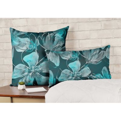 Capas de Travesseiro e Almofada Decorativas Estampadas Tema Azul - Vargottam 60,96 Cm × 60,96 Cm – Retangular / Azul