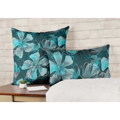 Capas de Travesseiro e Almofada Decorativas Estampadas Tema Azul - Vargottam 60,96 Cm × 60,96 Cm – Retangular / Azul