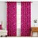 Cortinas de Algodão Extra Longas, Filtrantes, Bolso/Alças - Tetos Altos/Portas Francesas - 2 Painéis - Estampa de Videira - Vargottam 132,08 Cm (L) × 213,36 Cm (C) / Rosa