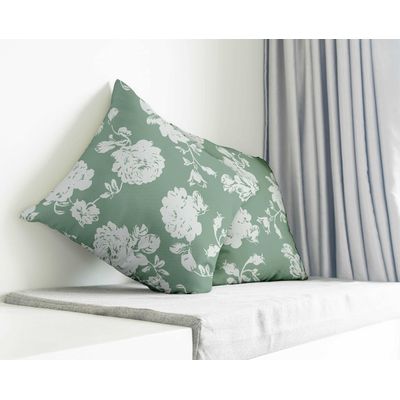 Capas de Almofada Verdes Estampadas Decorativas de Luxo - Vargottam 50,8 Cm × 50,8 Cm – Quadrado / Verde
