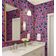 Papel Contact Autoadesivo Vinílico Removível Estilo Asiático Estampa Floral Blossom Roxo para Paredes e Cômoda - S4sassy 63,5 cm (L) × 152,4 cm (C) / Roxo - Vinil Texturizado