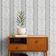 Papel de Parede Vinílico Autoadesivo Peel & Stick, Estampa Samambaia Listrada Urban Chic, À Prova d'Água, Removível, Cinza - S4Sassy 63,5 cm (L) × 609,6 cm (C) / Cinza - Vinil Liso