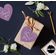 Etiquetas de Papel Obrigado para Lembranças - Chá de Noiva/Chá de Bebê/Aposentadoria/Casamento/Aniversário - Foil para Pendurar - Inkdotpot 50 Etiquetas Metalizadas / Roxo - Prata