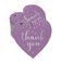 Etiquetas de Papel Obrigado para Lembranças - Chá de Noiva/Chá de Bebê/Aposentadoria/Casamento/Aniversário - Foil para Pendurar - Inkdotpot 50 Etiquetas Metalizadas / Roxo - Prata