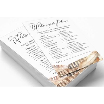 Lote de Cartões Quadrados em Branco para Preencher Ideias de Presente - Chá de Noiva/Despedida de Solteira - Jogo 50 Penas - Inkdotpot 12,7 Cm × 17,78 Cm / Branco - O Que Tem no Seu Celular