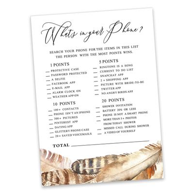 Lote de Cartões Quadrados em Branco para Preencher Ideias de Presente - Chá de Noiva/Despedida de Solteira - Jogo 50 Penas - Inkdotpot 12,7 Cm × 17,78 Cm / Branco - O Que Tem no Seu Celular