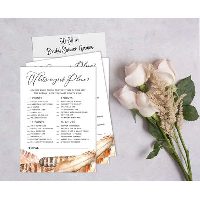 Lote de Cartões Quadrados em Branco para Preencher Ideias de Presente - Chá de Noiva/Despedida de Solteira - Jogo 50 Penas - Inkdotpot 12,7 Cm × 17,78 Cm / Branco - O Que Tem no Seu Celular
