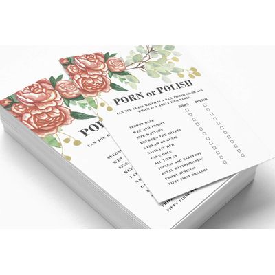 Cartões Quadrados em Branco para Chá de Noiva e Despedida de Solteira, Ideias de Presentes para Preencher, Pacote com 50 - Inkdotpot 12,7 Cm × 17,78 Cm / Branco - Esmalte ou Filme