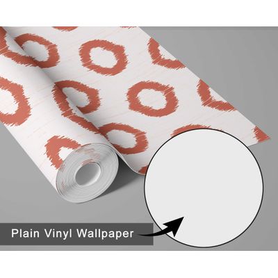 Vinílico Autoadesivo Urban Chic Circle Ikat À Prova d'Água Marrom Removível para Quartos, Salas e Espaços de Aluguel - S4Sassy 63,5 cm (L) × 304,8 cm (C) / Marrom - Vinil Texturizado