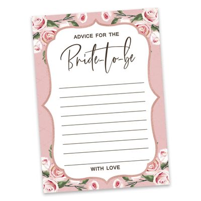 50 Cartões Florais Quadrados em Branco para Chá de Noiva e Despedida de Solteira, Jogo Vestido de Noiva e Ideias de Presente - Inkdotpot 12,7 Cm × 17,78 Cm / Branco - Por Que Fazemos Isso?