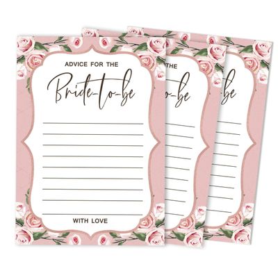 50 Cartões Florais Quadrados em Branco para Chá de Noiva e Despedida de Solteira, Jogo Vestido de Noiva e Ideias de Presente - Inkdotpot 12,7 Cm × 17,78 Cm / Branco - Por Que Fazemos Isso?