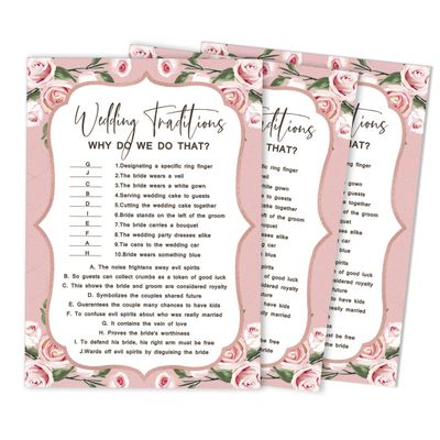 50 Cartões Florais Quadrados em Branco para Chá de Noiva e Despedida de Solteira, Jogo Vestido de Noiva e Ideias de Presente - Inkdotpot 12,7 Cm × 17,78 Cm / Branco - Por Que Fazemos Isso?