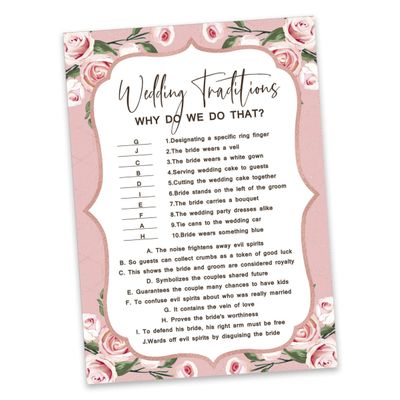 50 Cartões Florais Quadrados em Branco para Chá de Noiva e Despedida de Solteira, Jogo Vestido de Noiva e Ideias de Presente - Inkdotpot 12,7 Cm × 17,78 Cm / Branco - Por Que Fazemos Isso?