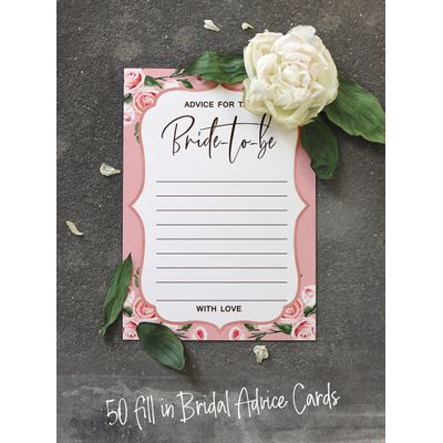 50 Cartões Florais Quadrados em Branco para Chá de Noiva e Despedida de Solteira, Jogo Vestido de Noiva e Ideias de Presente - Inkdotpot 12,7 Cm × 17,78 Cm / Branco - Por Que Fazemos Isso?