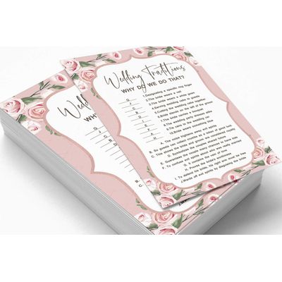 50 Cartões Florais Quadrados em Branco para Chá de Noiva e Despedida de Solteira, Jogo Vestido de Noiva e Ideias de Presente - Inkdotpot 12,7 Cm × 17,78 Cm / Branco - Por Que Fazemos Isso?