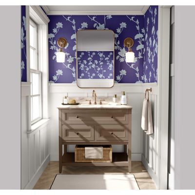 Papel de Parede Autoadesivo Removível Trepadeira de Ginkgo Roxa, Mural Instantâneo para Quarto, Banheiro, Lavanderia, Closet - S4Sassy 63,5 cm (L) × 152,4 cm (C) / Roxo - Vinil Texturizado