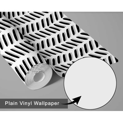 Papel de Parede Autoadesivo Estampa de Folhas Preto, Vinil Removível DIY para Parede de Destaque da Entrada, Decoração Fácil - S4sassy 63,5 cm (L) × 152,4 cm (C) / Preto - Vinil Liso
