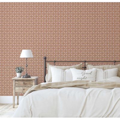 Papel de Parede com Estampa de Coração Marrom, Vinil Autoadesivo, Revestimento Decorativo Fácil para Quarto e Sala - S4Sassy 63,5 cm (L) × 609,6 cm (C) / Marrom - Vinil Texturizado