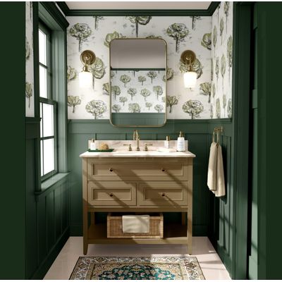 Papel de Parede Esboço Artístico de Dália — Vinil Autoadesivo Verde, Revestimento Decorativo DIY para Quarto, Sala de Estar - S4Sassy 63,5 cm (L) × 304,8 cm (C) / Verde - Vinil Texturizado