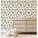 Papel de Parede Esboço Artístico de Dália — Vinil Autoadesivo Verde, Revestimento Decorativo DIY para Quarto, Sala de Estar - S4Sassy 63,5 cm (L) × 304,8 cm (C) / Verde - Vinil Texturizado