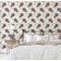 Papel de Parede Dália Florescente Branco, Vinílico Autoadesivo Wallwrap, Revestimento Fácil DIY para Decoração Boho Sala de Estar - S4Sassy 63,5 cm (L) × 914,4 cm (C) / Branco - Vinil Texturizado