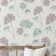 Revestimento Autocolante de Vinil Removível Floral Pastel Azul, Mural Moderno para Quarto, Banheiro, Lavanderia e Closet - S4Sassy 63,5 cm (L) × 152,4 cm (C) / Azul - Vinil Texturizado