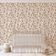 Papel de Parede Autoadesivo Vintage Pássaros e Flores – Revestimento Vinílico Marrom Removível DIY, Papel Contact para Entrada - S4sassy 63,5 cm (L) × 914,4 cm (C) / Marrom - Vinil Texturizado