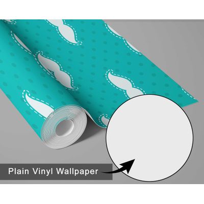 Papel de Parede Bigode Verde Autoadesivo Vinílico, Revestimento para Paredes, Aplicação Fácil para Quarto Infantil/Brinquedoteca - S4Sassy 63,5 cm (L) × 152,4 cm (C) / Verde - Vinil Texturizado