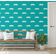 Papel de Parede Bigode Verde Autoadesivo Vinílico, Revestimento para Paredes, Aplicação Fácil para Quarto Infantil/Brinquedoteca - S4Sassy 63,5 cm (L) × 152,4 cm (C) / Verde - Vinil Texturizado