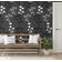 Papel de Parede Autoadesivo Cinza com Estampa Floral de Botões, Vinil Removível DIY, Adesivo de Parede para Entrada e Escritório - S4sassy 63,5 cm (L) × 914,4 cm (C) / Cinza - Vinil Texturizado