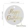 Etiquetas de Papel para Lembrancinhas 'Feliz Aniversário' Metalizadas para Pendurar - Inkdotpot 100 Etiquetas Metalizadas / Branco - Prata