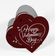 Etiquetas Pendentes para Garrafa 'Happy Valentine's Day' com Folha Metalizada para Lembrancinha - Inkdotpot 50 Etiquetas Metalizadas / Vermelho - Prata
