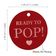 Etiquetas Pendentes de Papel Metalizado "Ready To Pop" para Lembrancinhas de Chá de Bebê - Inkdotpot 50 Etiquetas Metalizadas / Vermelho - Ouro Rosé