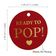 Etiquetas Pendentes de Papel Metalizado "Ready To Pop" para Lembrancinhas de Chá de Bebê - Inkdotpot 50 Etiquetas Metalizadas / Vermelho - Ouro Rosé