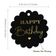 Etiquetas de Papel Metalizado 'Feliz Aniversário' para Lembrancinhas - Inkdotpot 100 Etiquetas Metalizadas / Preto - Dourado
