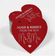 Etiqueta de Papel 'Hugs & Kisses' para Lembrancinha de Casamento, Artesanal, Foil, Suspensa - Inkdotpot 100 Etiquetas Metalizadas / Vermelho - Prata