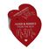 Etiqueta de Papel 'Hugs & Kisses' para Lembrancinha de Casamento, Artesanal, Foil, Suspensa - Inkdotpot 100 Etiquetas Metalizadas / Vermelho - Prata